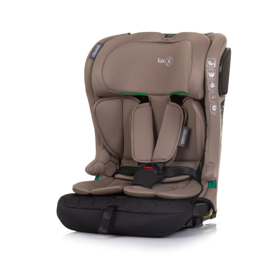 Chipolino Lux X Autositz i-Size 76-150 cm Isofix Macadamia Taupe Schwarz