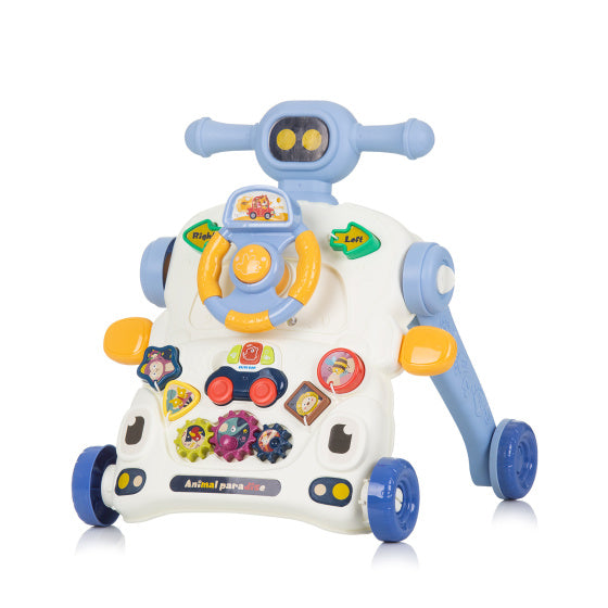 Chipolino Car 3-in-1 Walker mit Spielzeugauto Musik Blau