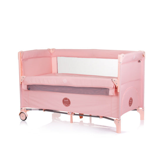 Chipolino faltbares Campingbett mit klappbarer Seite rosa