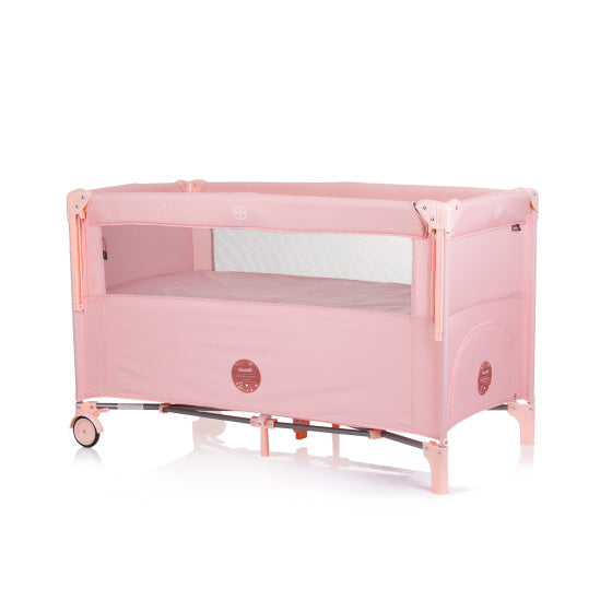 Chipolino faltbares Campingbett mit klappbarer Seite rosa
