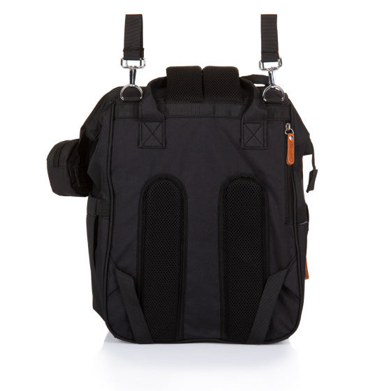Chipolino -Rucksackwickeltasche mit zusätzlichem Speicherplatz Obsidian Schwarz