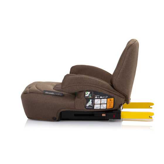 Chipolino Safy Sitzerhöhung i-Size 125-150 cm Isofix Macadamiabraun