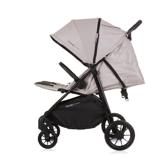 Chipolino Top-Klappbuggy für 2 Personen, Macadamia-Beige-Schwarz