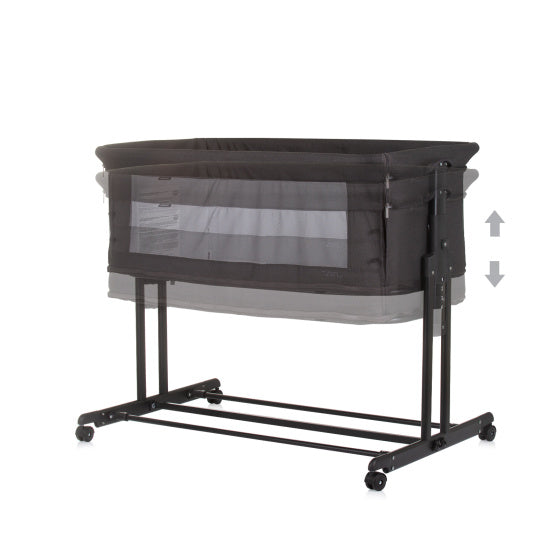 Chipolino Zen Beistellbox mit Moskitonetz Obsidianschwarz