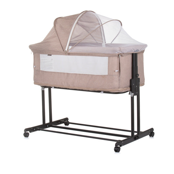 Chipolino Zen Beistellbox mit Moskitonetz Macadamiabeige