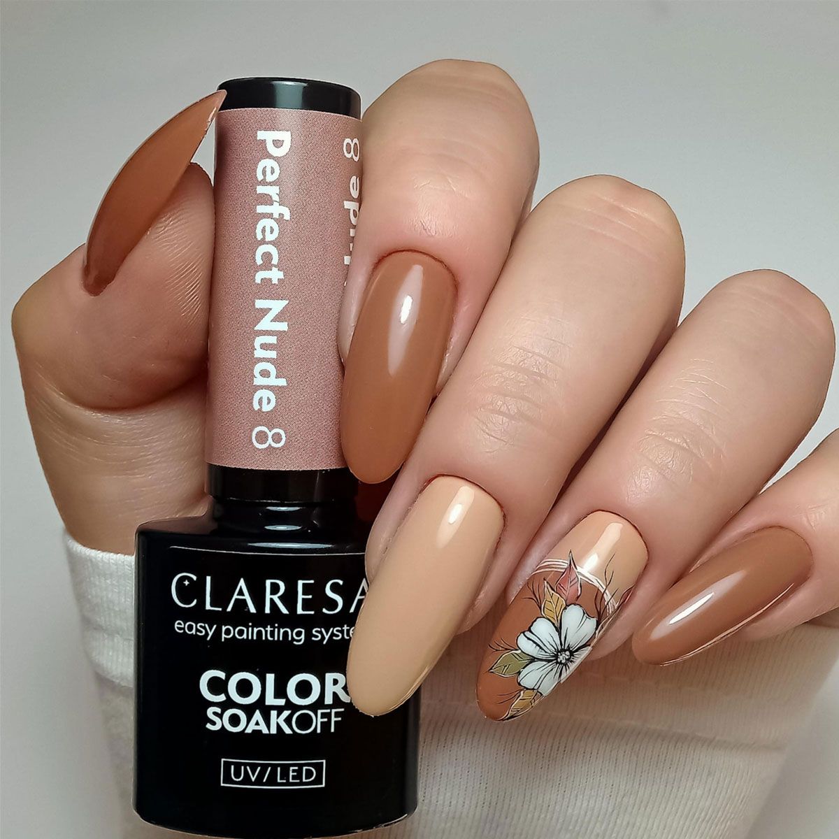 Claresa UV-LED-Gel-Nagellack, 5 ml, Perfect Nude 8