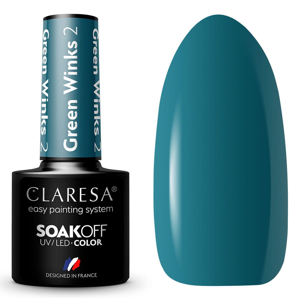 Claresa UV-LED-Gel-Nagellack, 5 ml, Green Winks 2