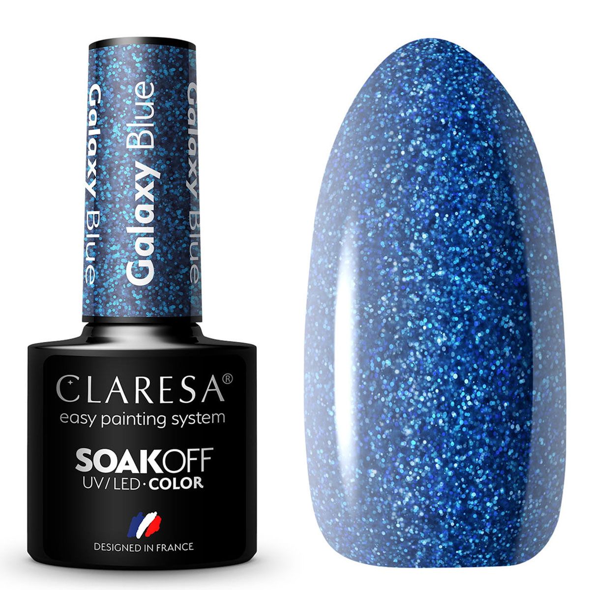 Claresa UV-LED-Gel-Nagellack, 5 ml, Galaxy Blue