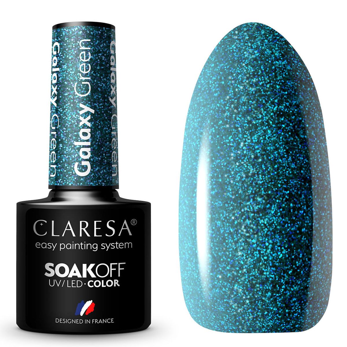Claresa UV-LED-Gel-Nagellack, 5 ml, Galaxiegrün
