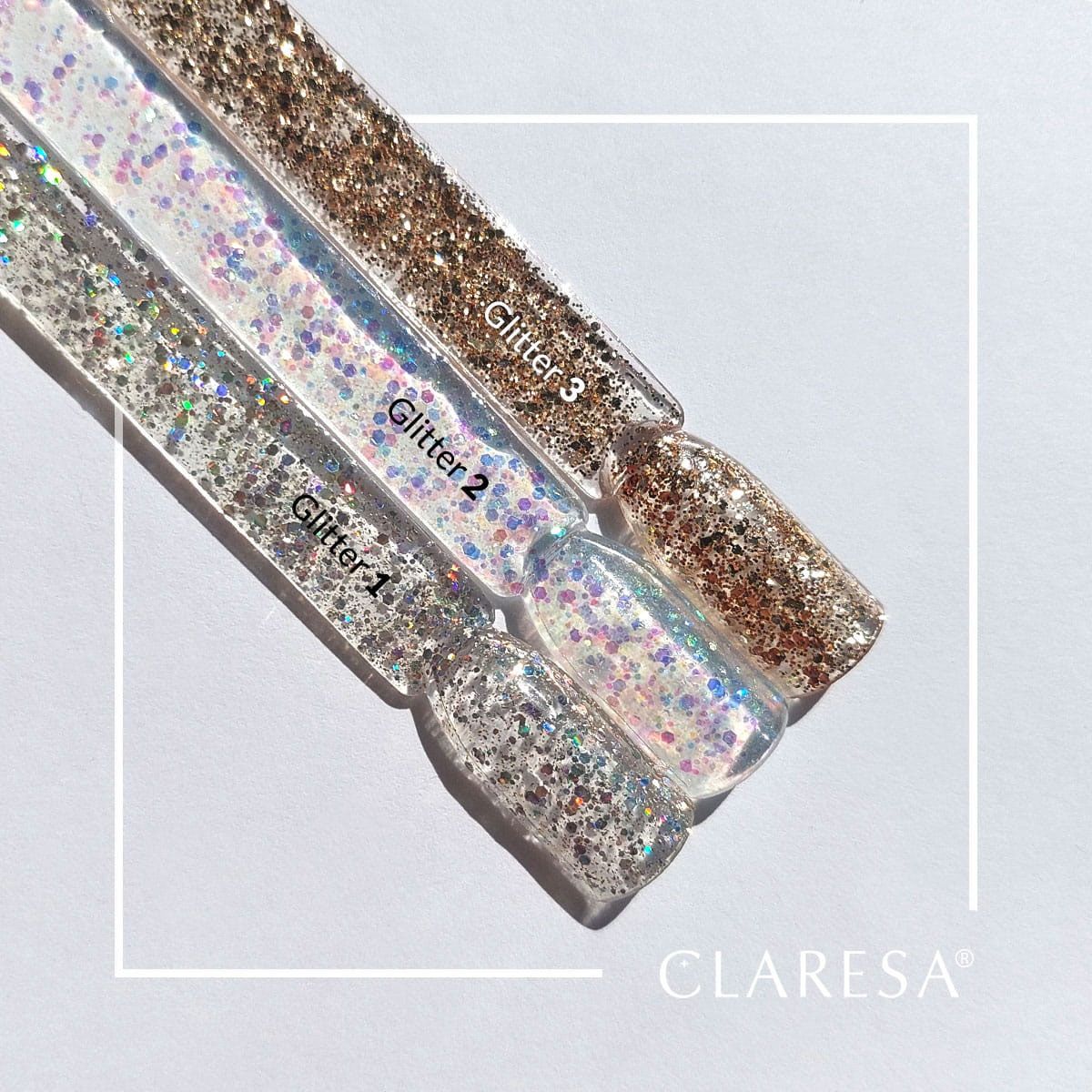 Claresa UV-LED-Gel-Nagellack, 5 ml, Glitzer 3