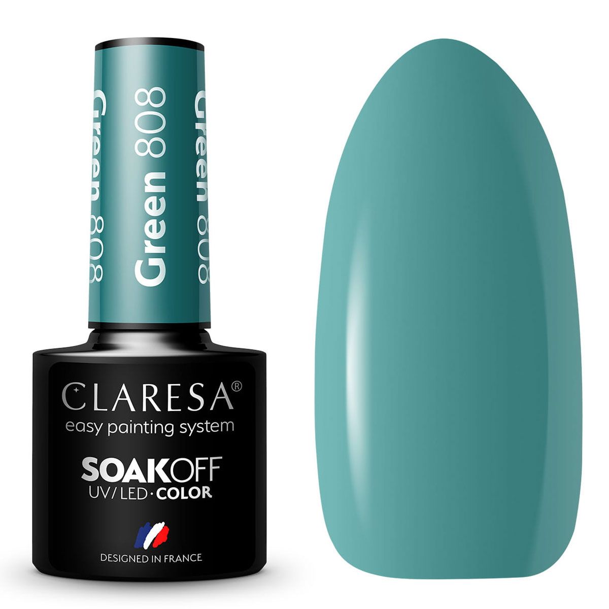 Claresa UV-LED-Gel-Nagellack, 5 ml, Grün 808 Rainbow Explosion