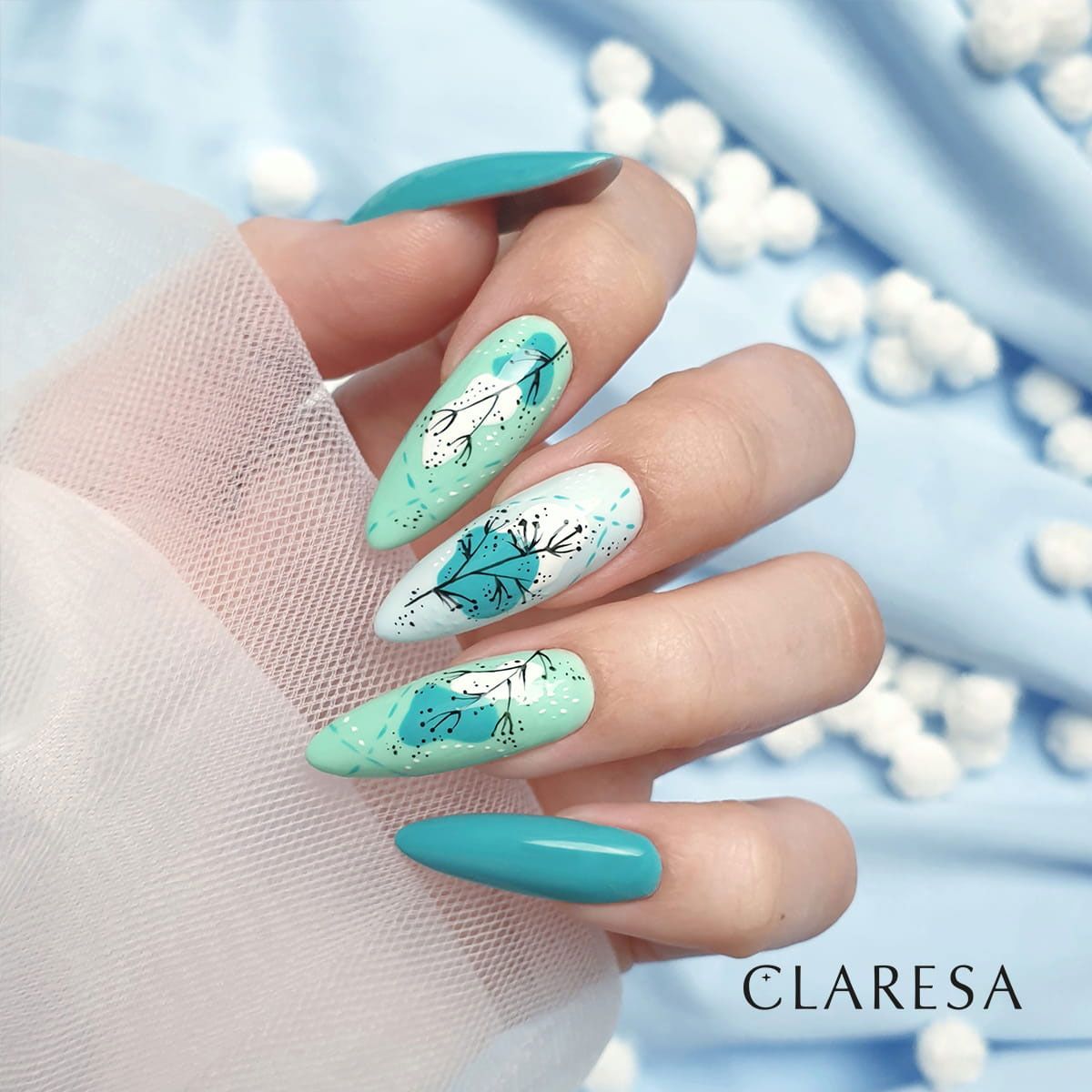 Claresa UV-LED-Gel-Nagellack, 5 ml, Mint 3
