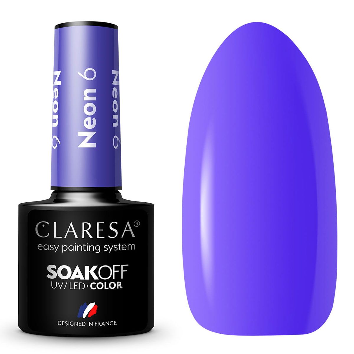 Claresa UV-LED-Gel-Nagellack, 5 ml, Neon 6