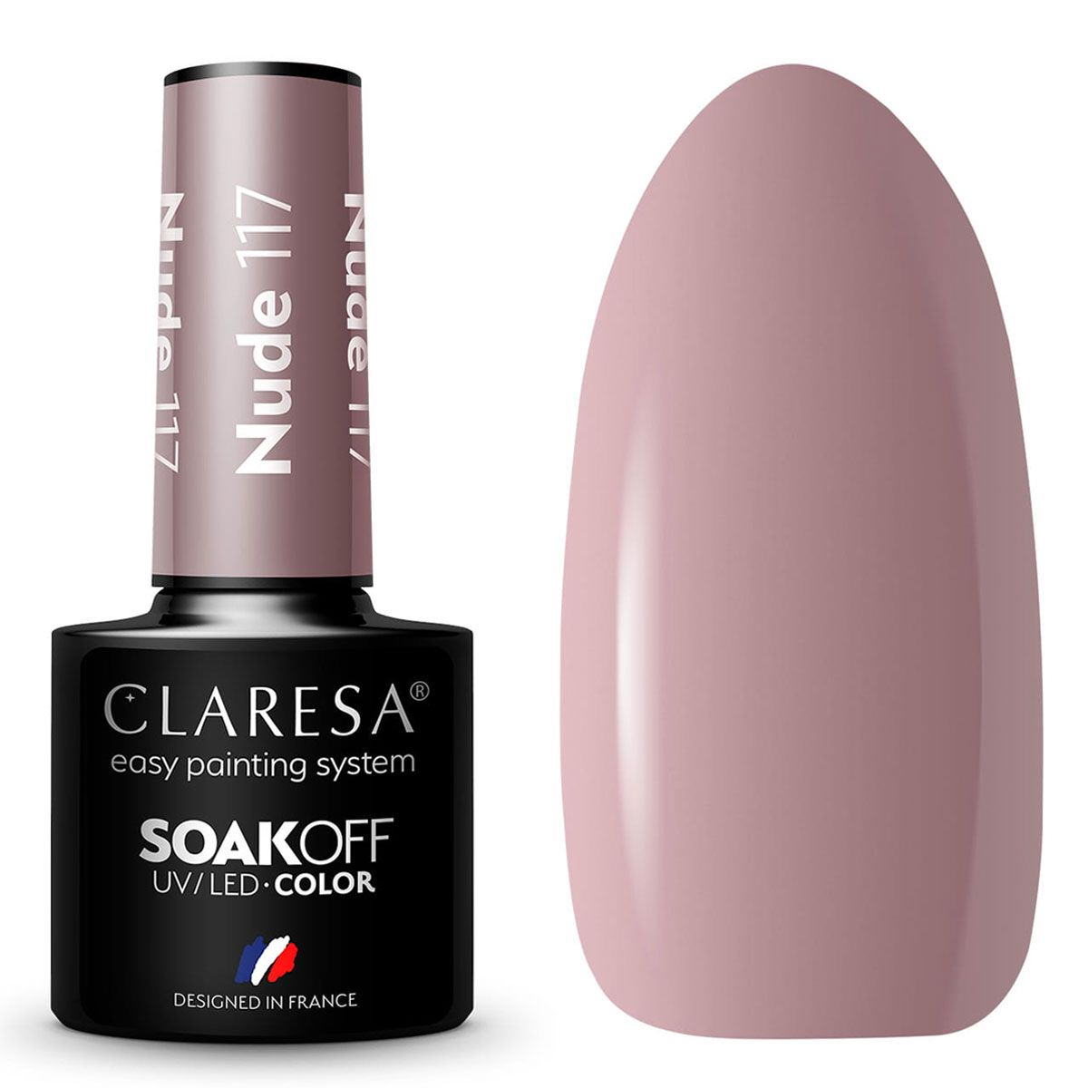 Claresa UV-LED-Gel-Lack, 5 ml, Nude 117