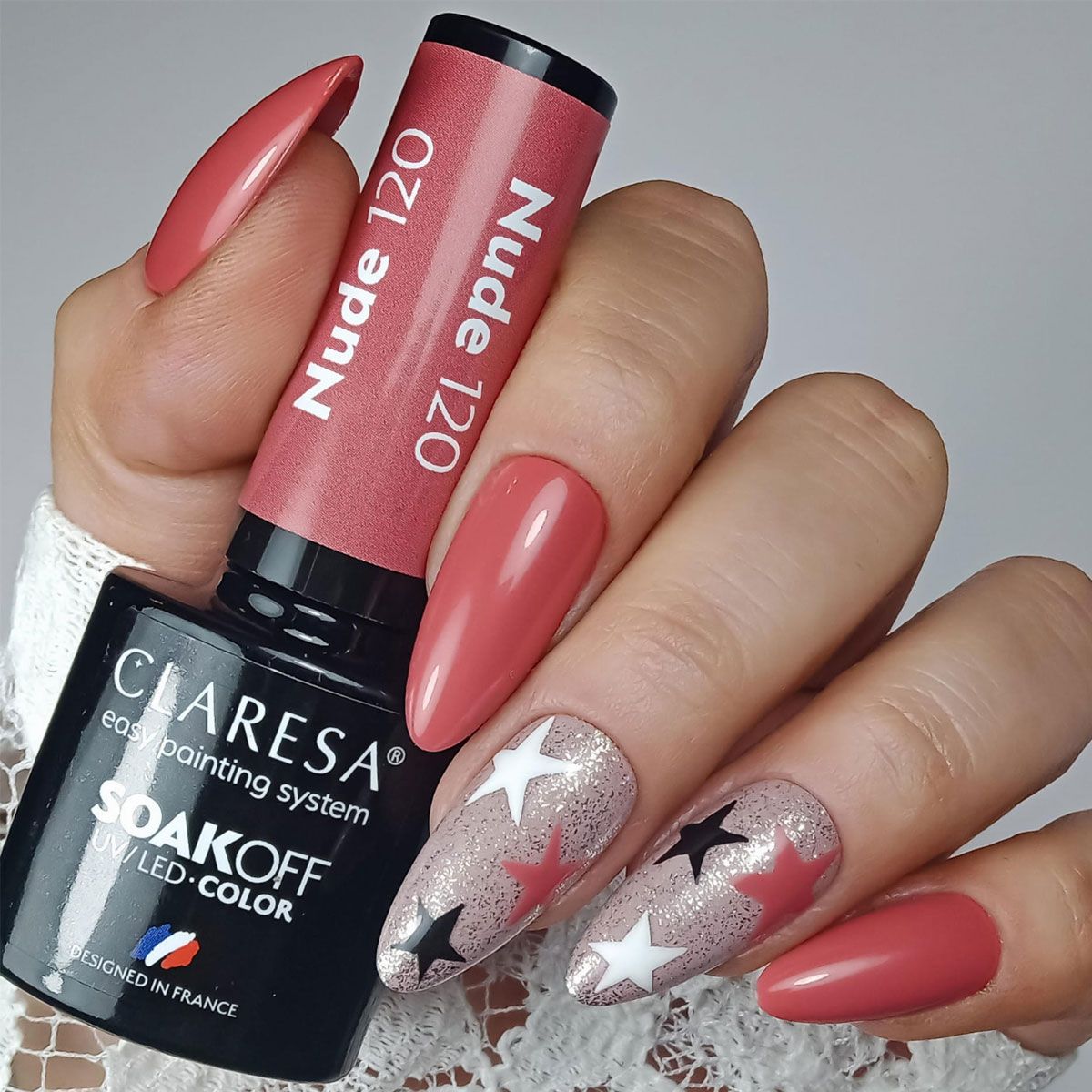 Claresa UV-LED-Gel-Lack, 5 ml, Nude 120