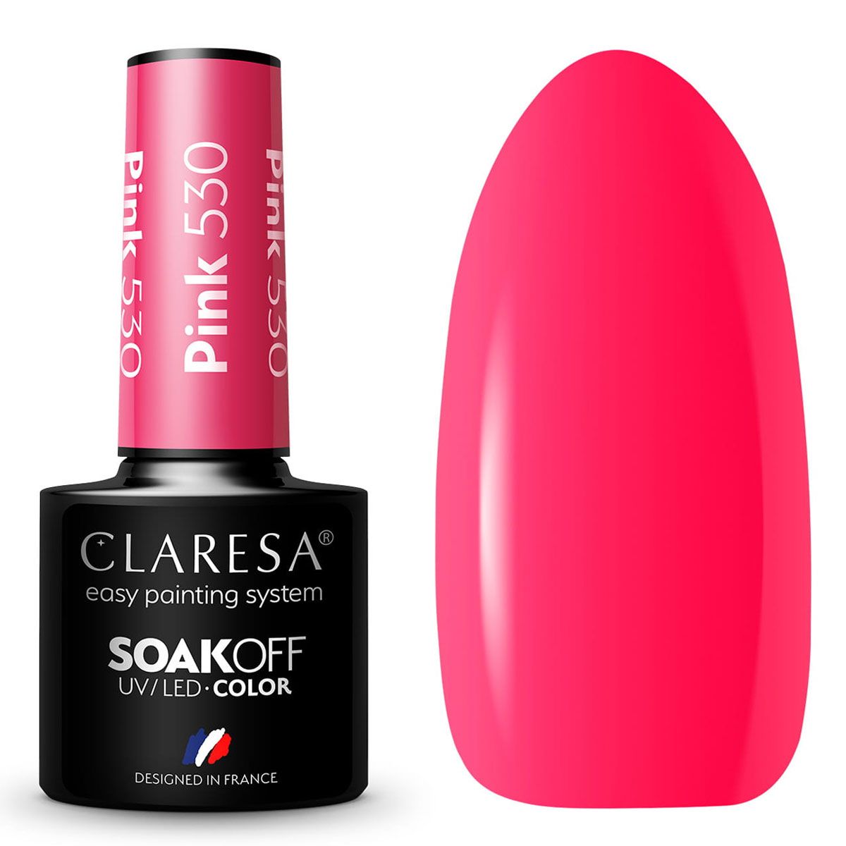 Claresa UV-LED-Gel-Nagellack, 5 ml, Pink 530 Rainbow Explosion