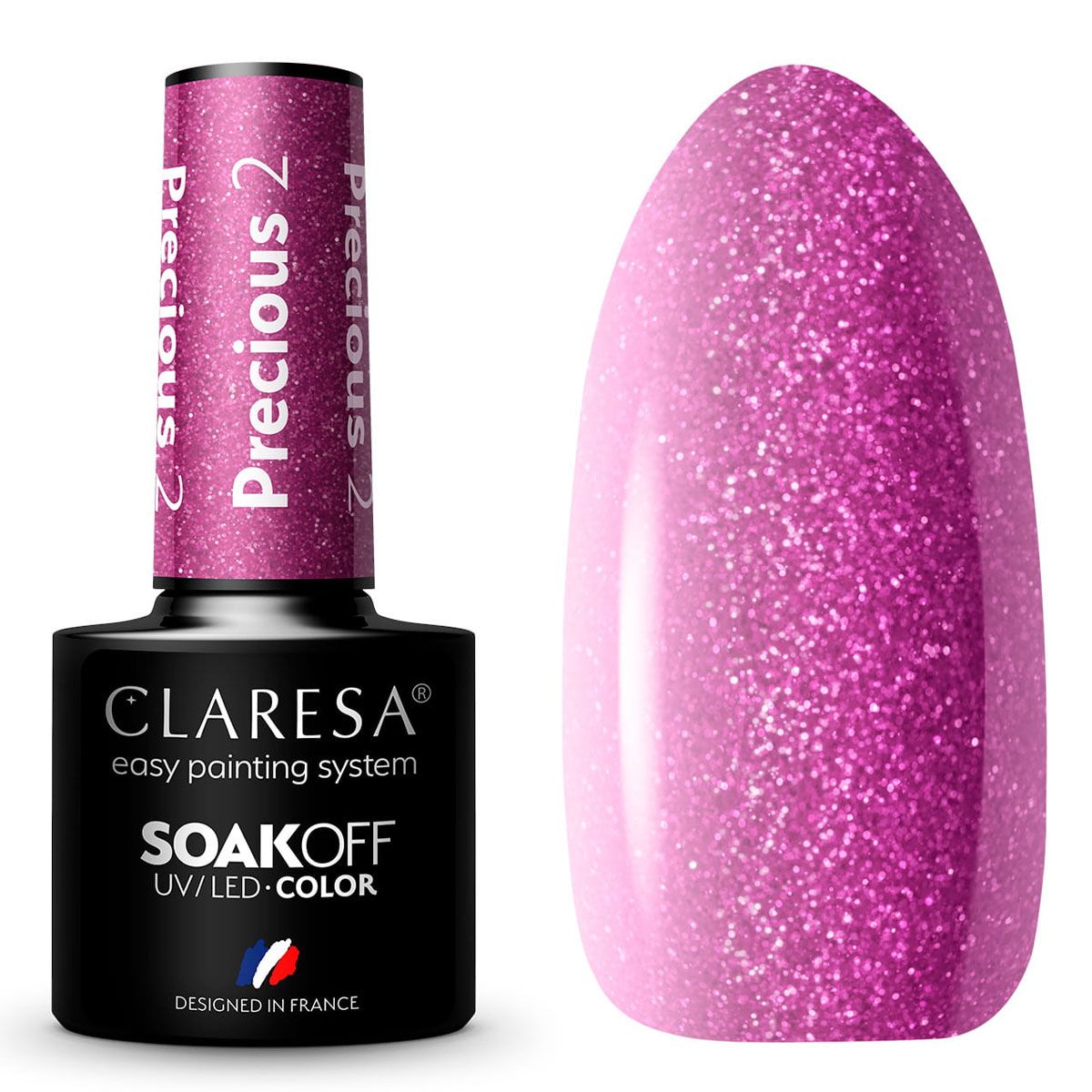 Claresa UV-LED-Gel-Nagellack, 5 ml, Precious PS2