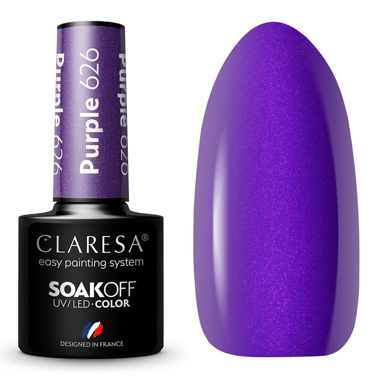 Claresa UV-LED-Gel-Nagellack, 5 ml, Lila 626