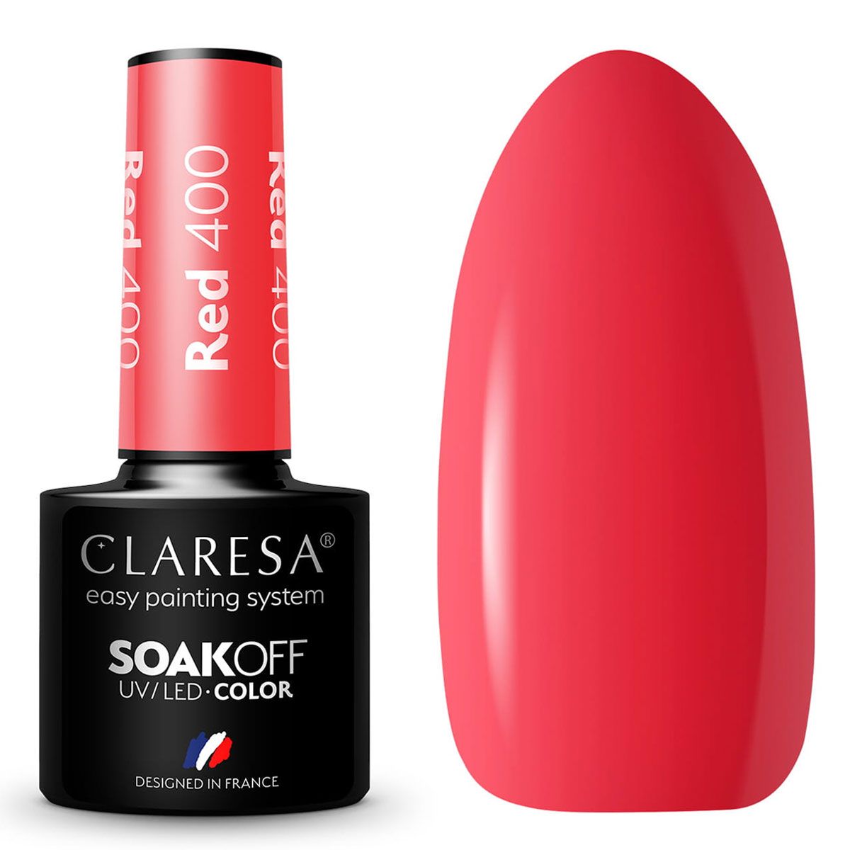 Claresa UV-LED-Gel-Nagellack, 5 ml, Rot 400 Rainbow Explosion