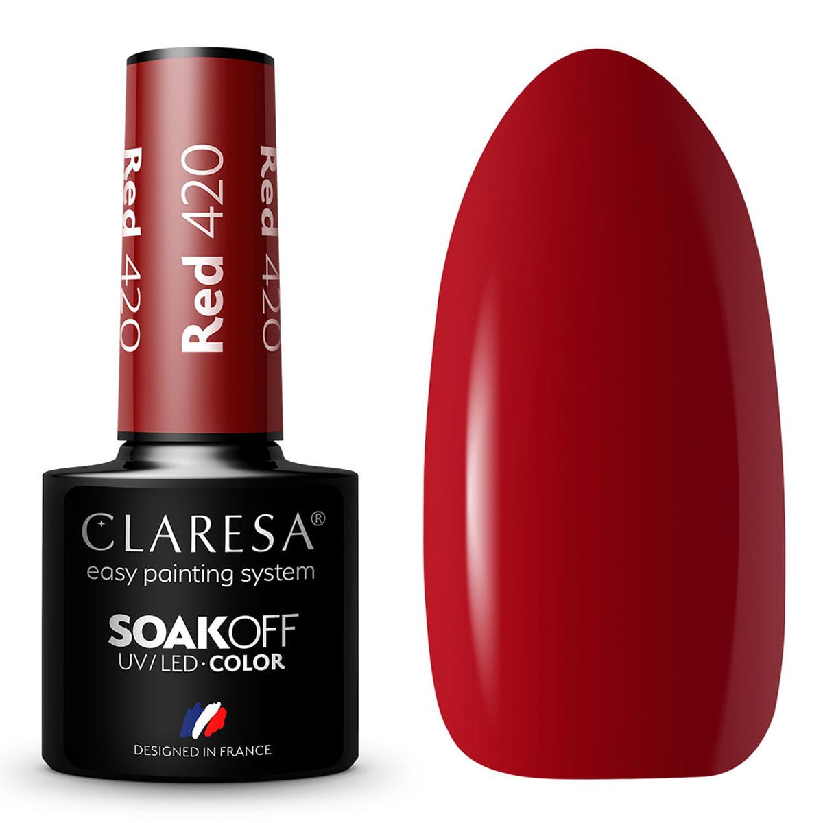 Claresa UV-LED-Gelpolitur 5 ml Rot 420 Vollbeeren