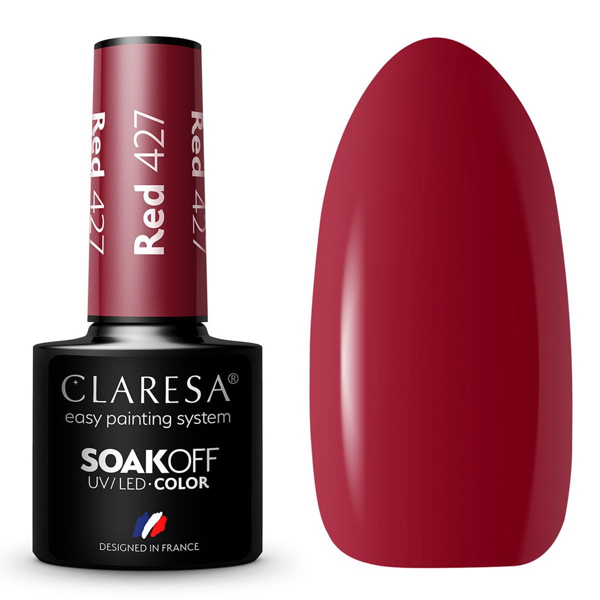Claresa UV-LED-Gel-Nagellack, 5 ml, Rot, 427 Funfair