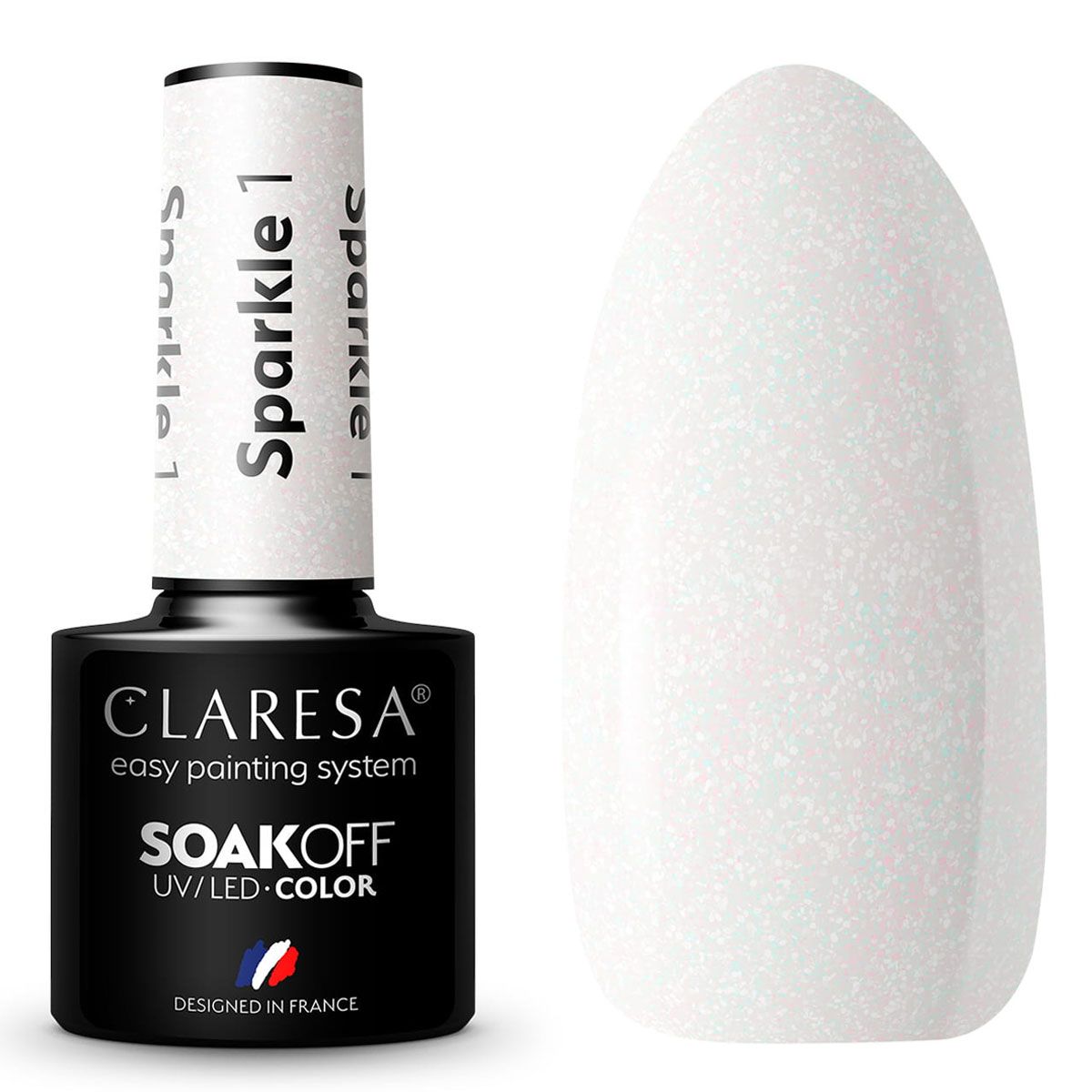 Claresa UV-LED-Gel-Nagellack, 5 ml, Sparkle 1