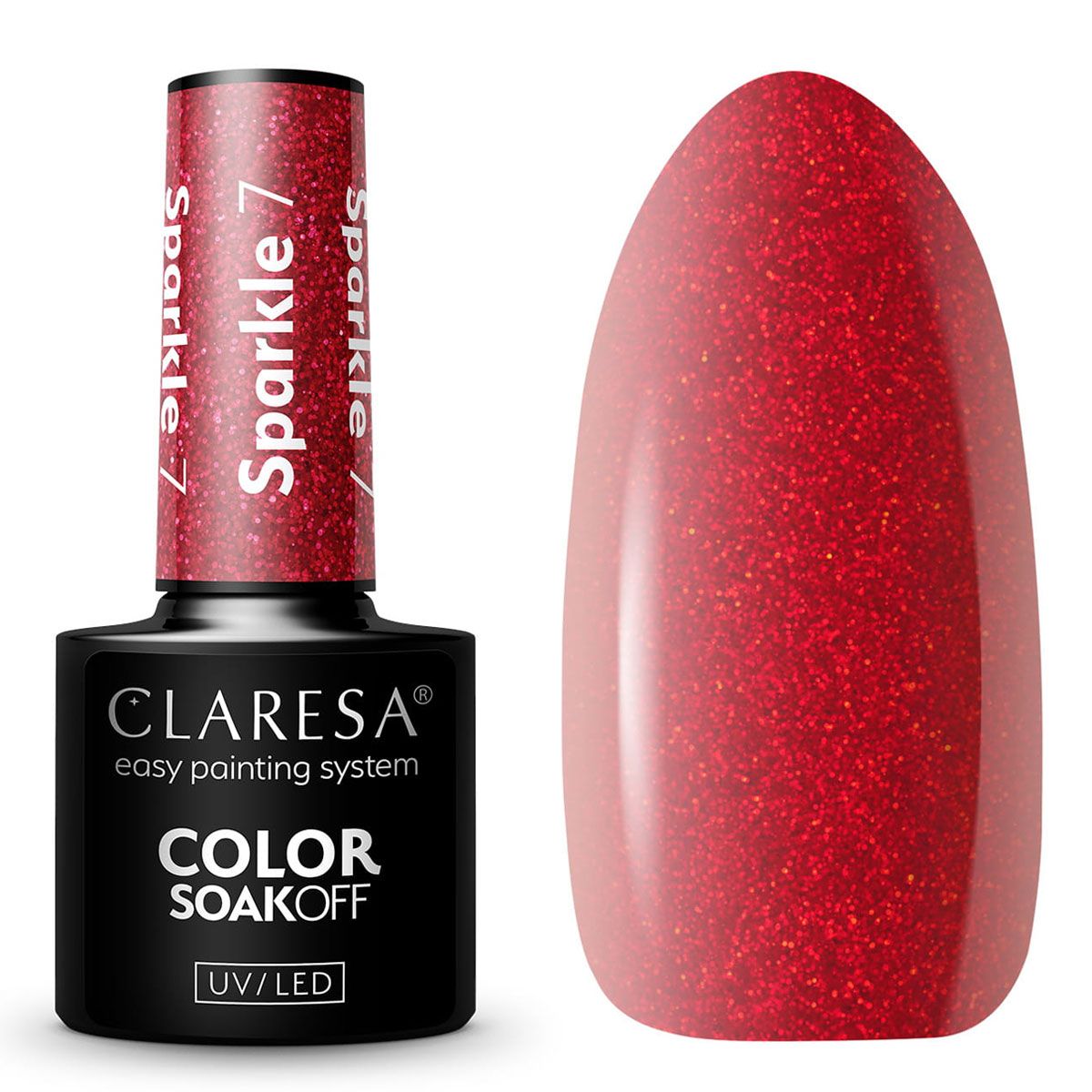 Claresa UV-LED-Gel-Nagellack, 5 ml, Sparkle 7