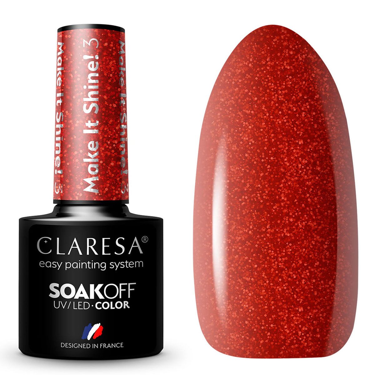Claresa UV-LED-Gel-Nagellack, 5 ml, Make It Shine 3