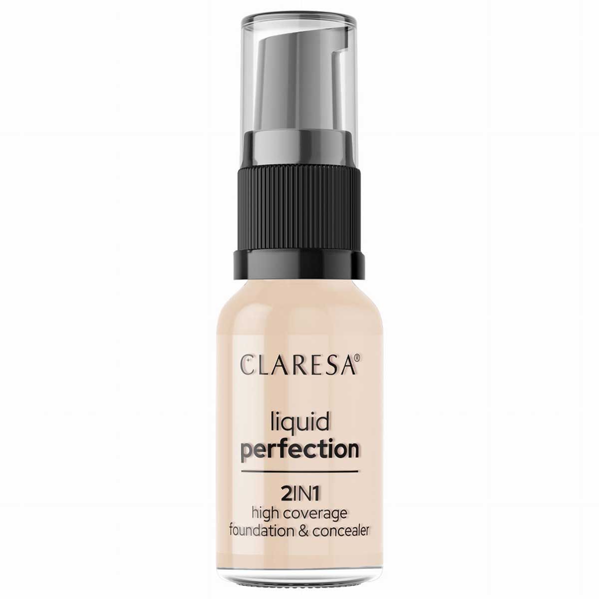 Claresa Liquid Perfection 2-in-1 Concealer und Foundation 101,5 Vanille 18gr.