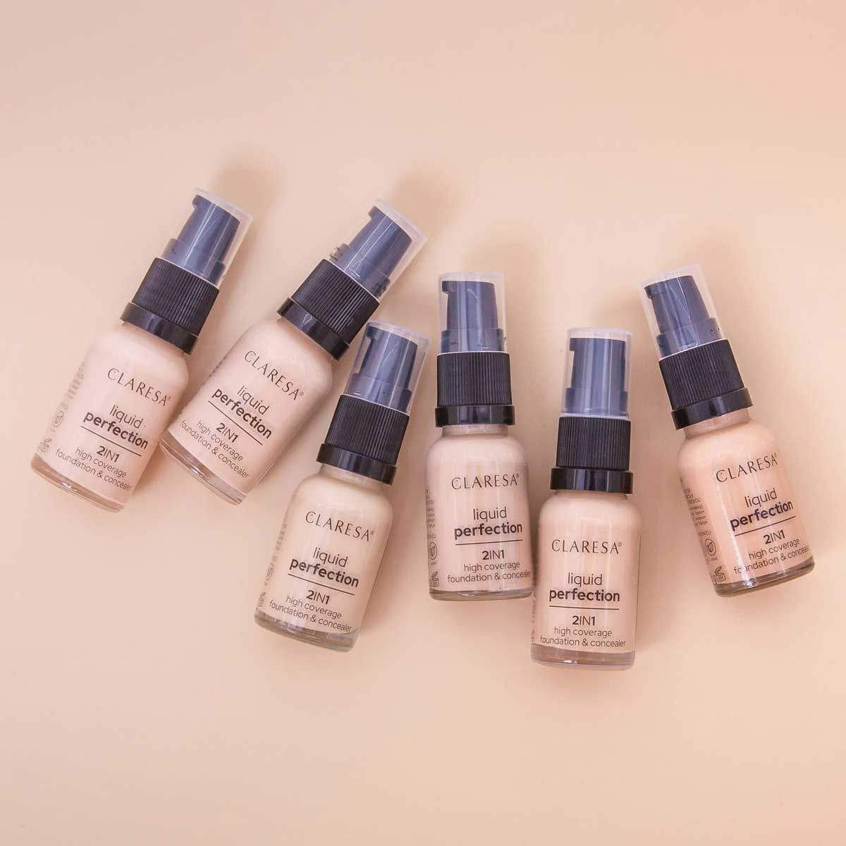 Claresa Liquid Perfection 2-in-1 Concealer und Foundation 101,5 Vanille 18gr.