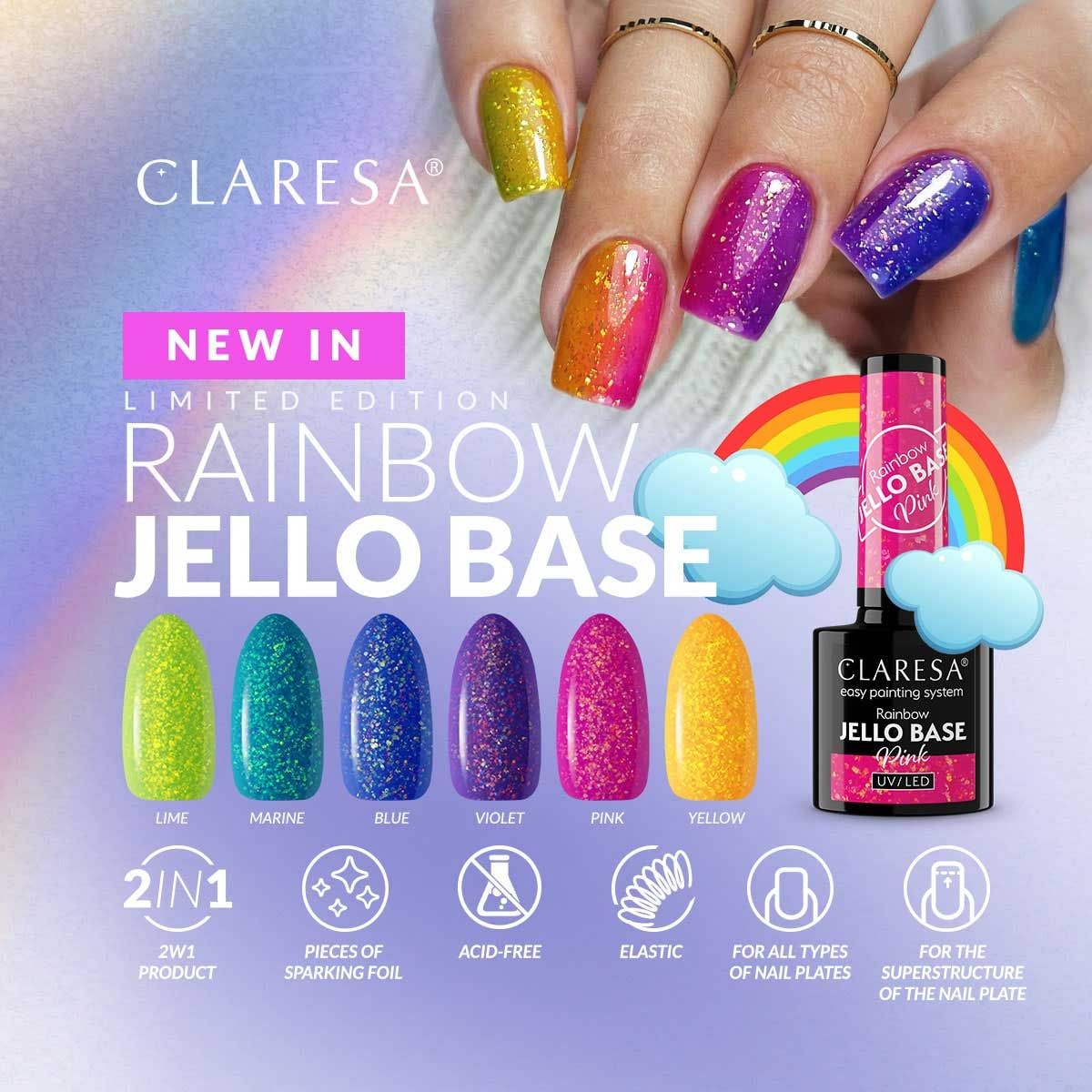 Claresa Rainbow Jello Basislack Limette 5 ml