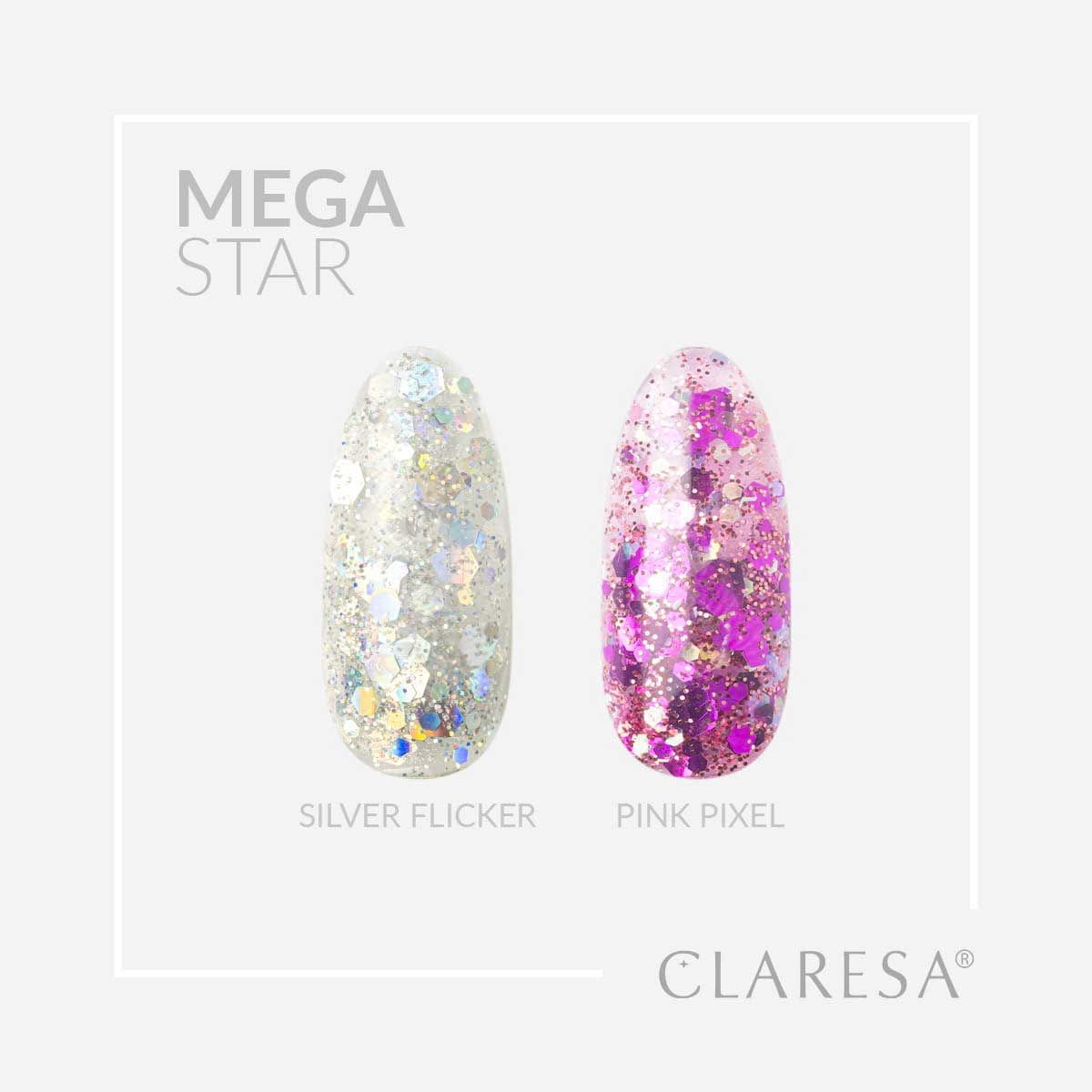 Claresa Megastar Pink Pixel UV-LED-Kunstgel 10gr.