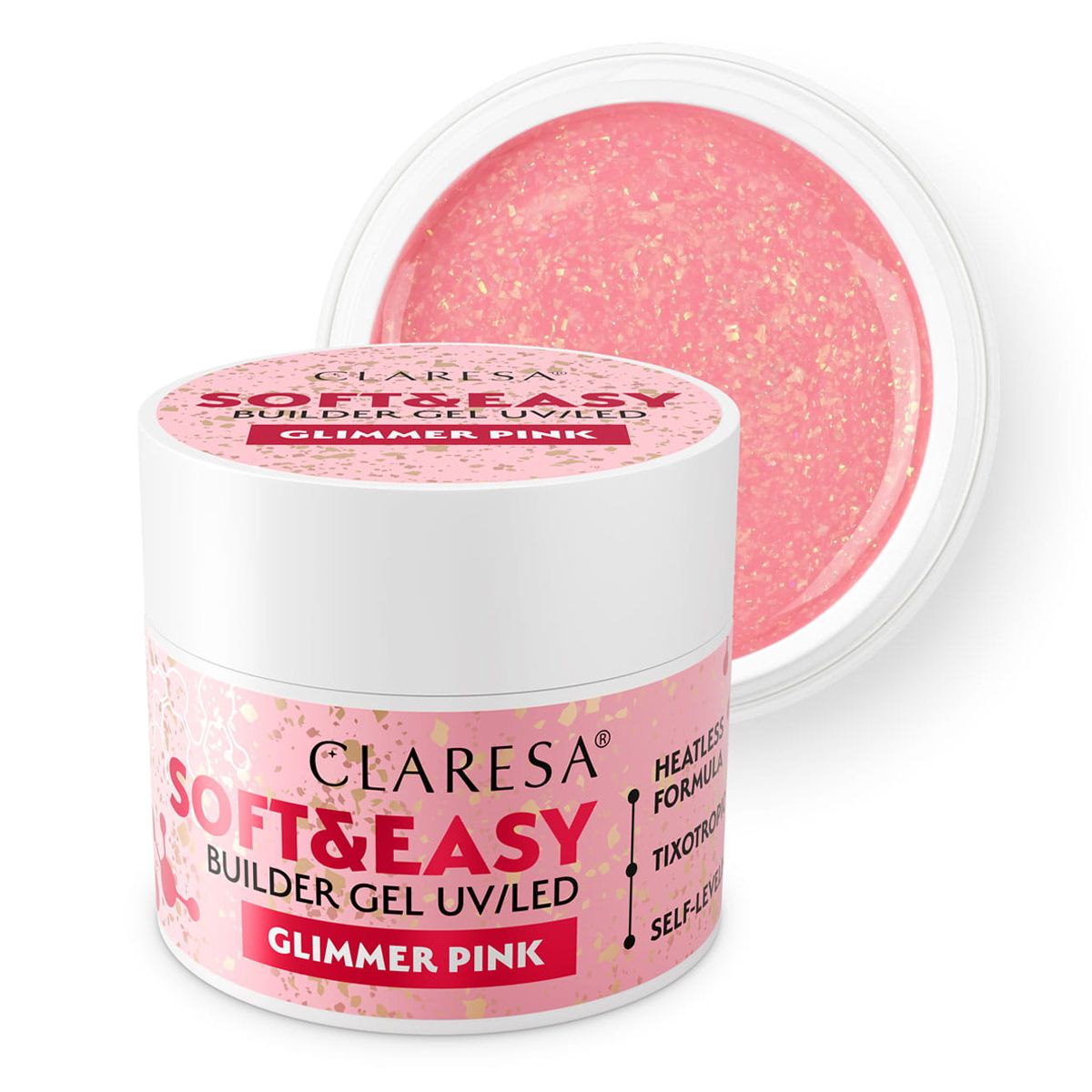 Claresa Keratin Soft Easy Builder Gel Glimmer Pink 90gr.