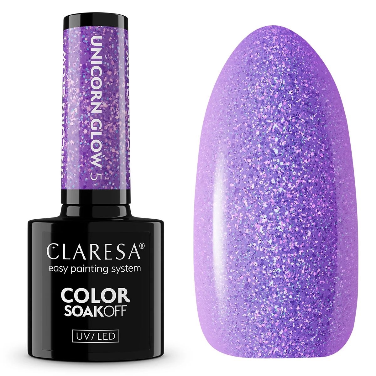 Claresa UV-LED-Gel-Nagellack, 5 ml, Unicorn Glow 5