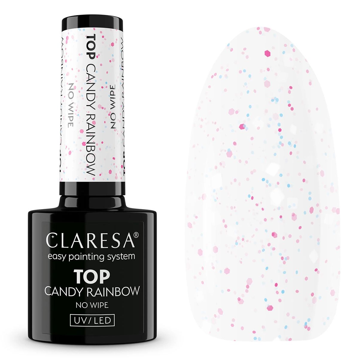 Claresa Überlack ohne Abwischen, Candy Rainbow, 5 ml