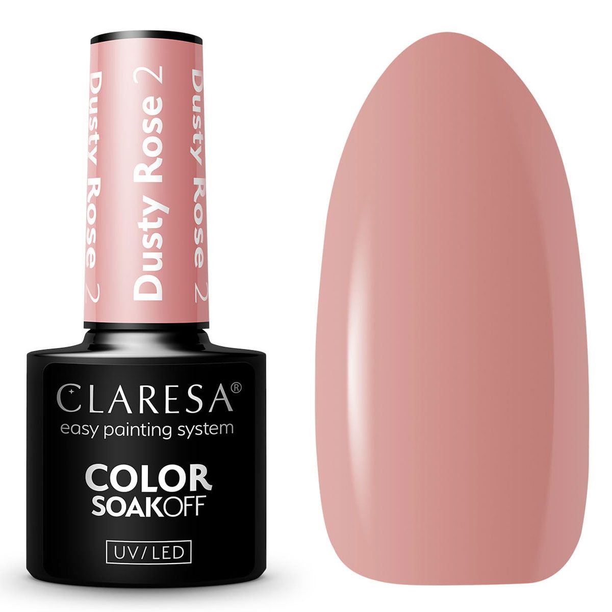 Claresa UV-LED-Gel-Nagellack, 5 ml, Dusty Rose 2