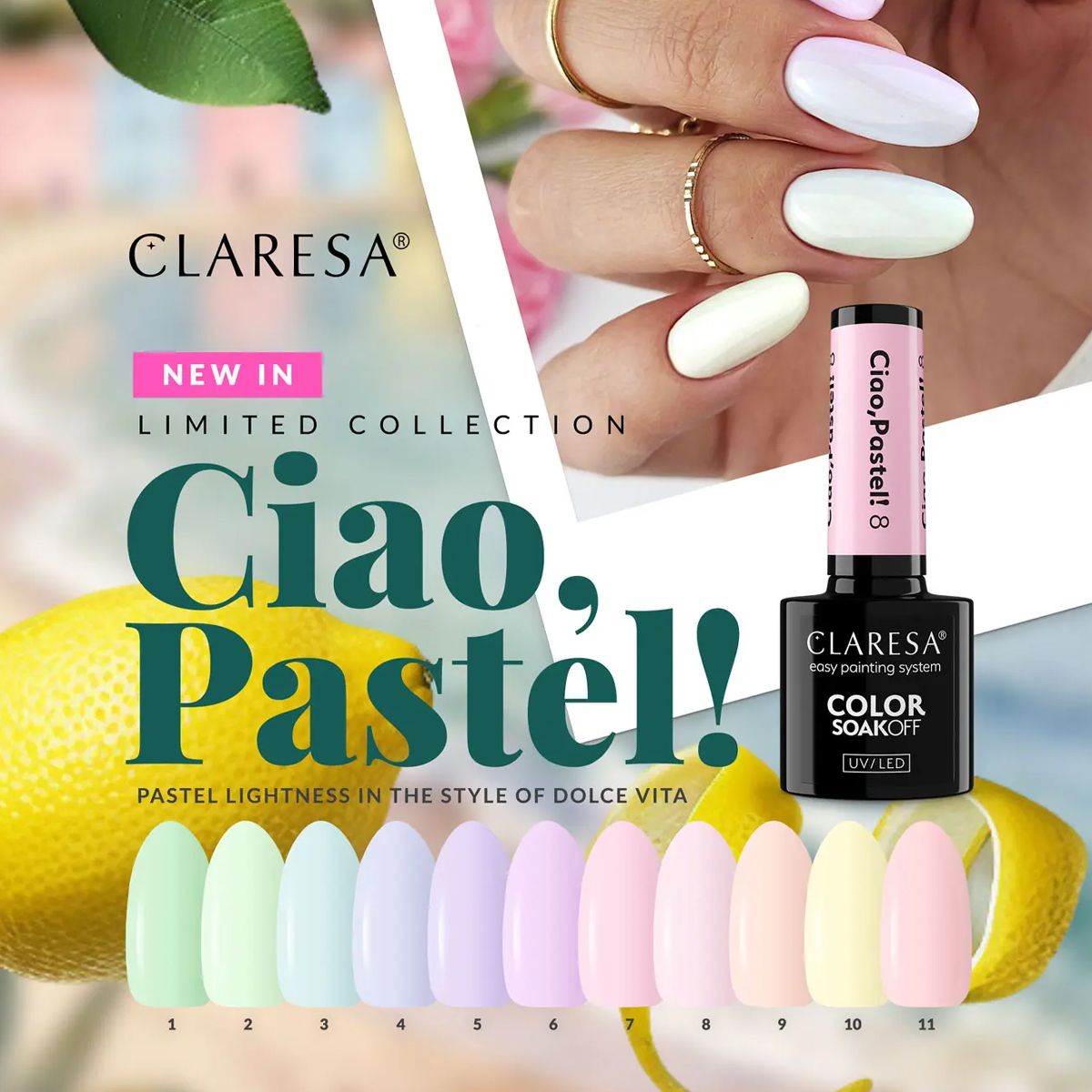 Claresa uv led gellak 5ml ciao pastel 10