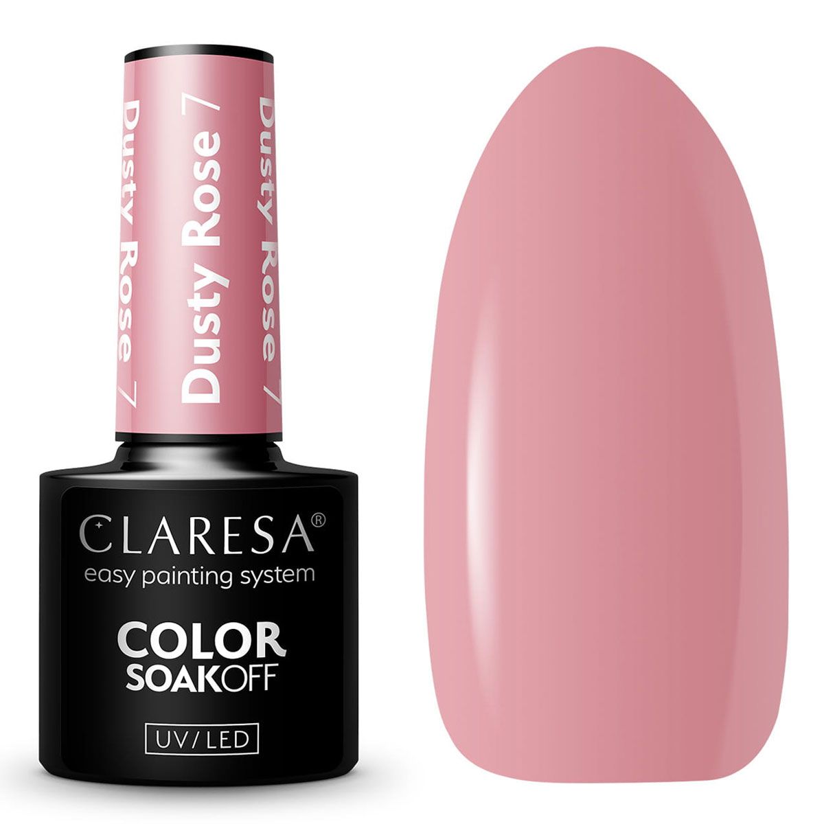 Claresa UV-LED-Gel-Nagellack, 5 ml, Dusty Rose 7