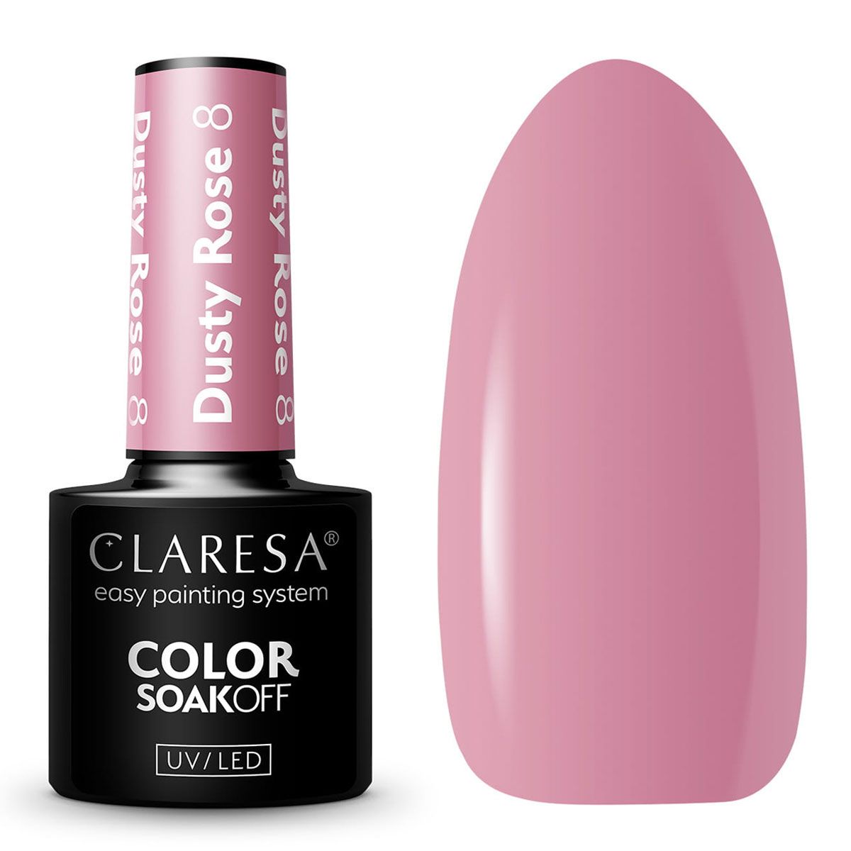 Claresa UV-LED-Gel-Nagellack, 5 ml, Dusty Rose 8