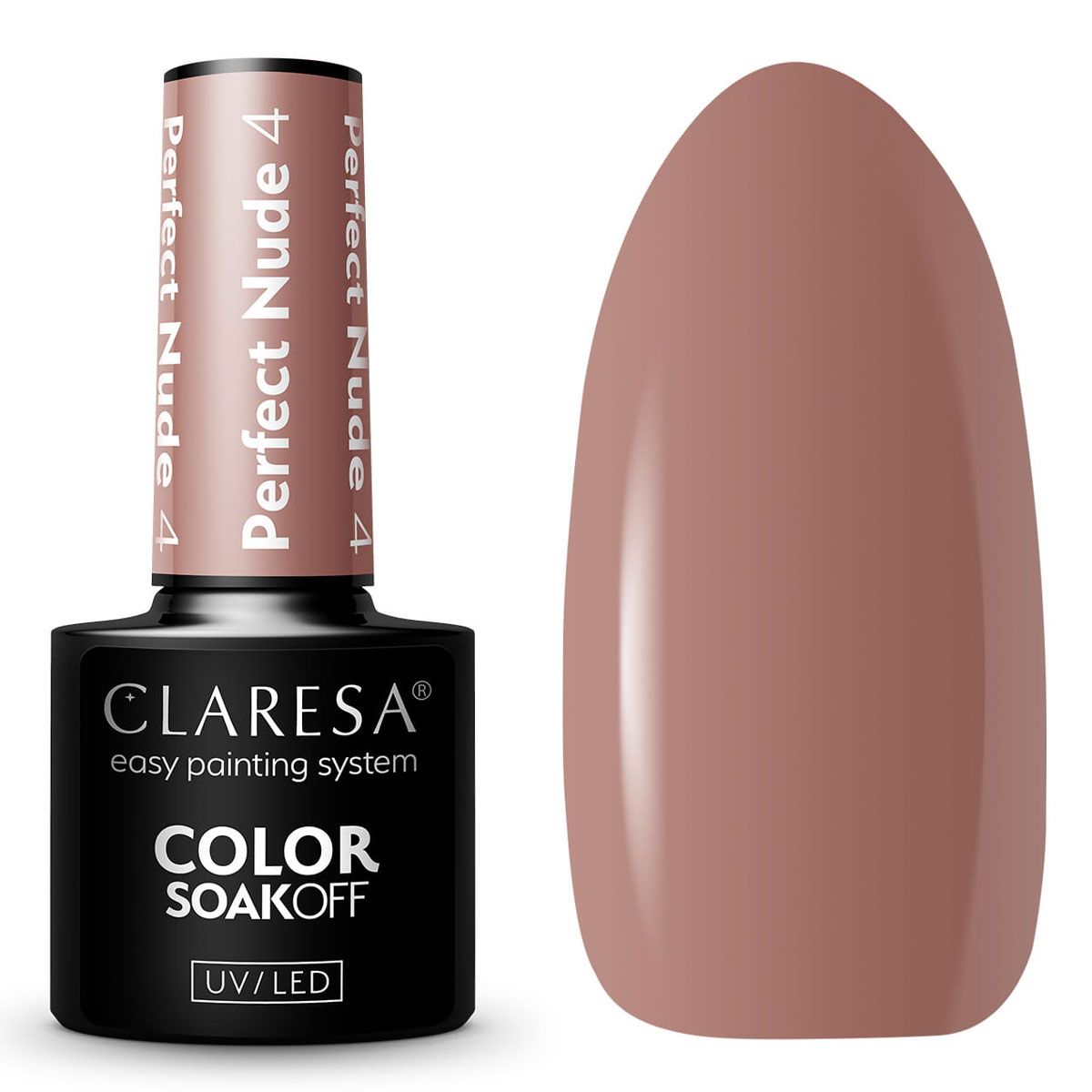 Claresa UV-LED-Gel-Nagellack, 5 ml, Perfect Nude 4