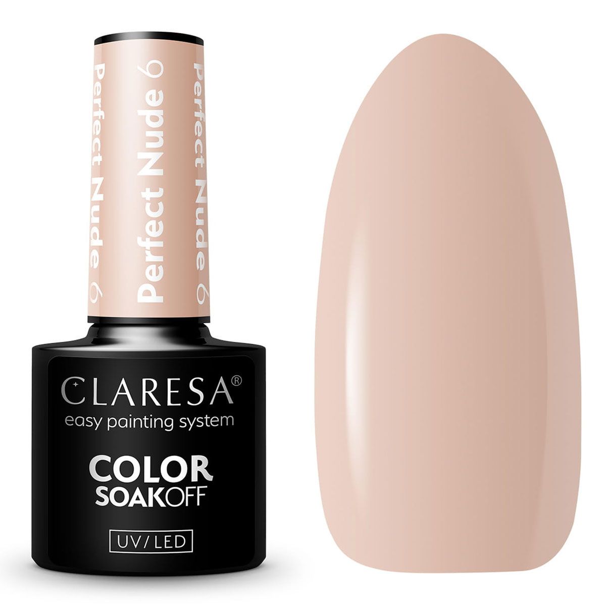 Claresa UV-LED-Gel-Nagellack, 5 ml, Perfect Nude 6