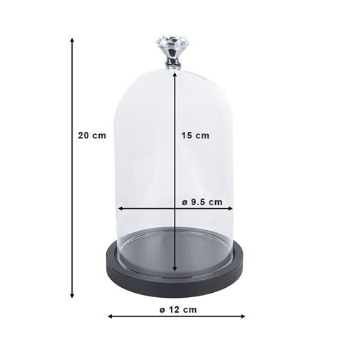 Clayre Eef Glasglocke 6gl2543 transparent 12x20 cm
