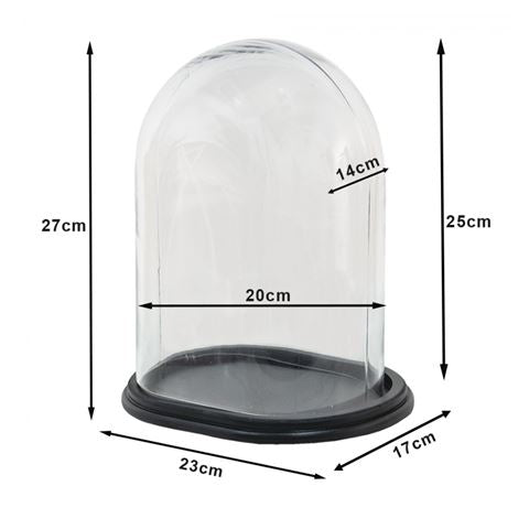 Clayre Eef Glasglocke 6gl3482 transparent 21x16x27 cm