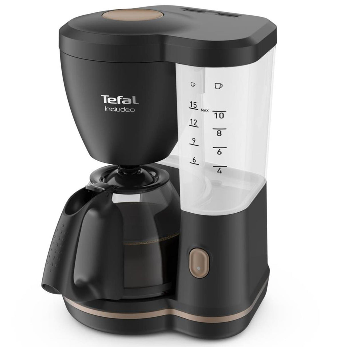 Tefal includeo Kaffeemaschine schwarz 1,25l