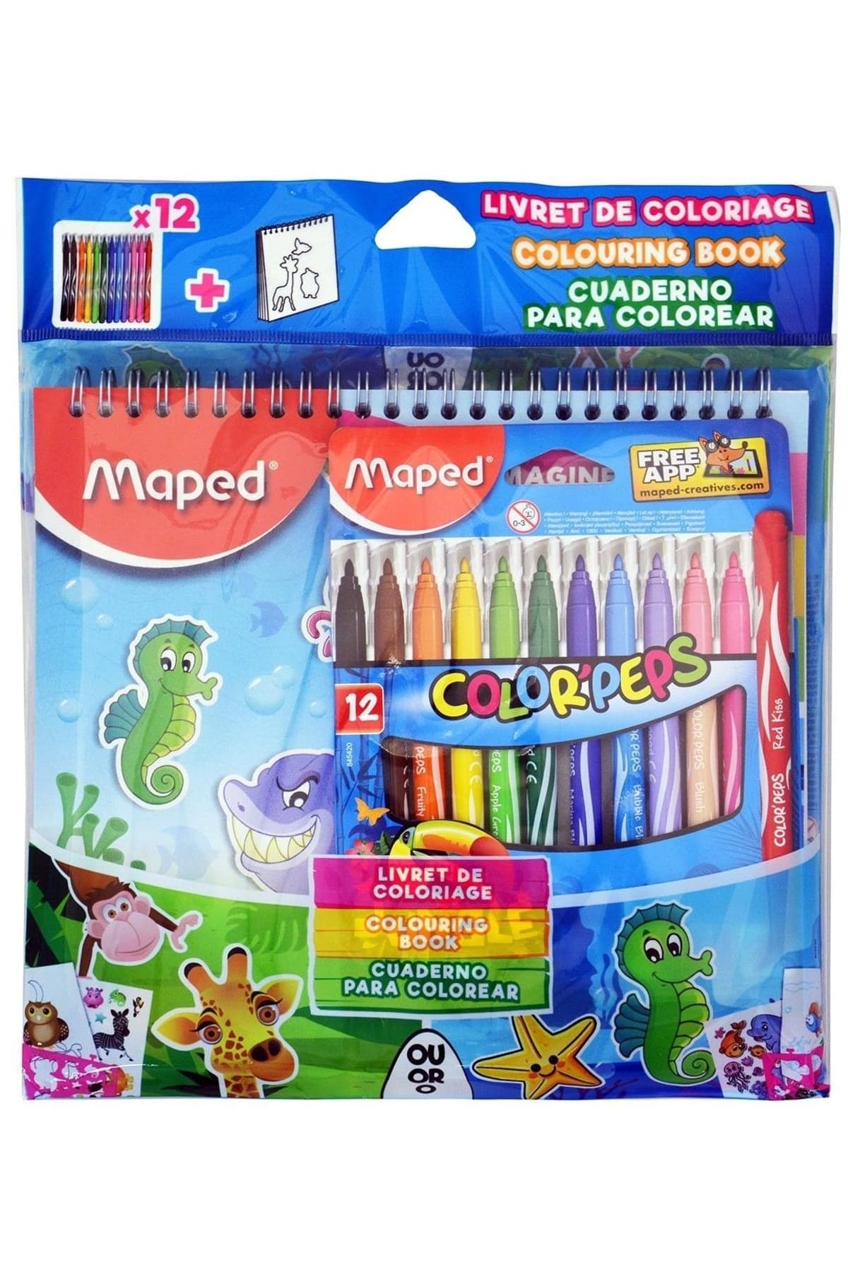 Joustra Color Apos;Peps Jungle Filzstifte mit Aktivitätsbuch