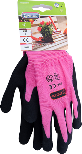 Connex-Handschuh Gartenlatex rosa gr07 - cox938577