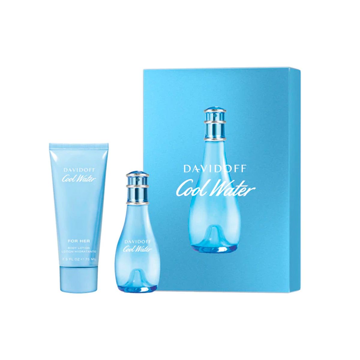 Davidoff Coolwater Woman Geschenkset Eau de Toilette Spray 30 ml + Körper 75 ml