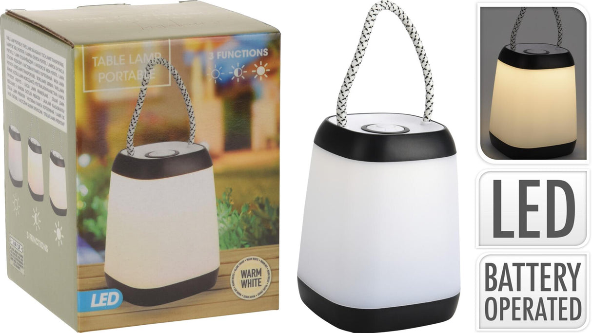 Tischleuchte tragbar LED schwarz