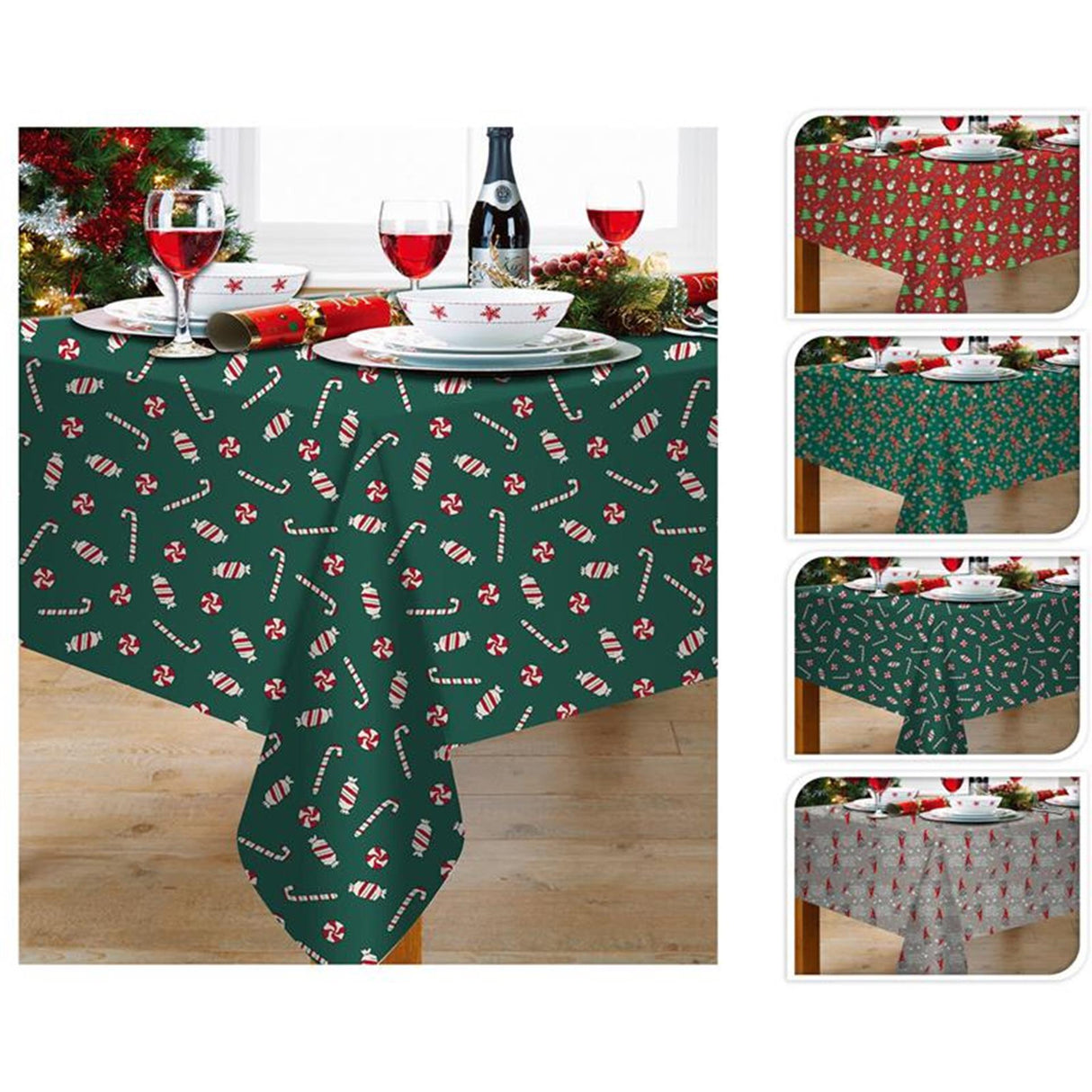 Home-Styling-Tischdecke mit Weihnachtsmotiv, 130 x 180 cm
