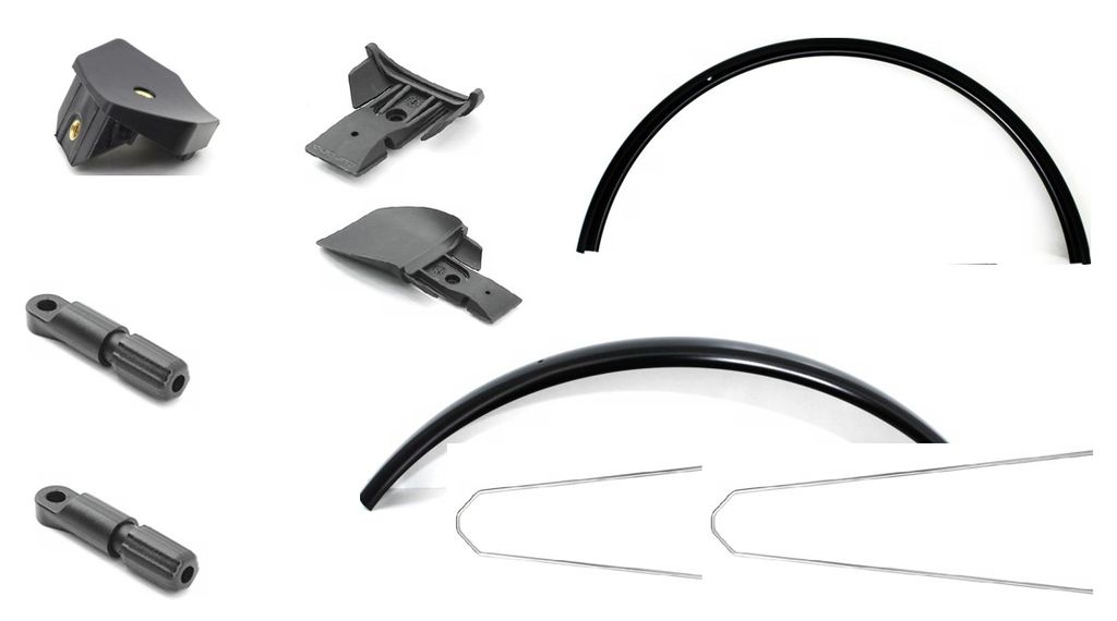 Batavus spatbord set finez e-go pt (f+r) zwart